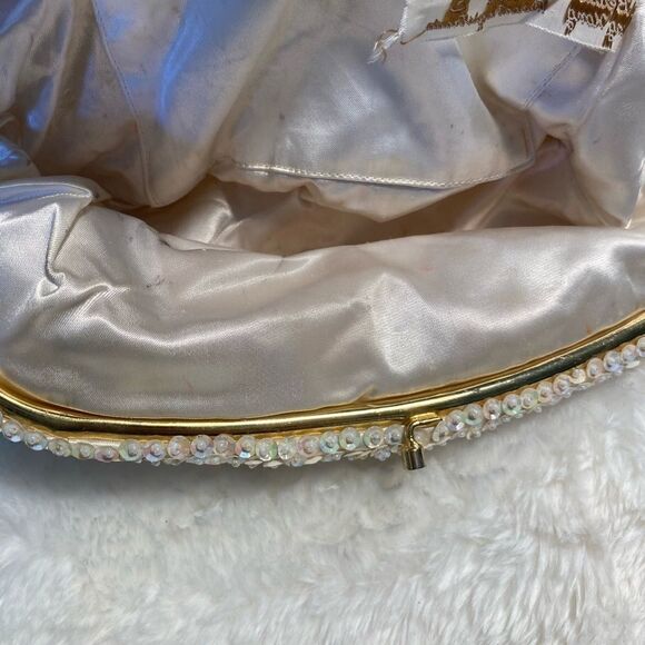 Gorgeous vntg Emson Marca white beaded cocktail - Picture 10 of 12